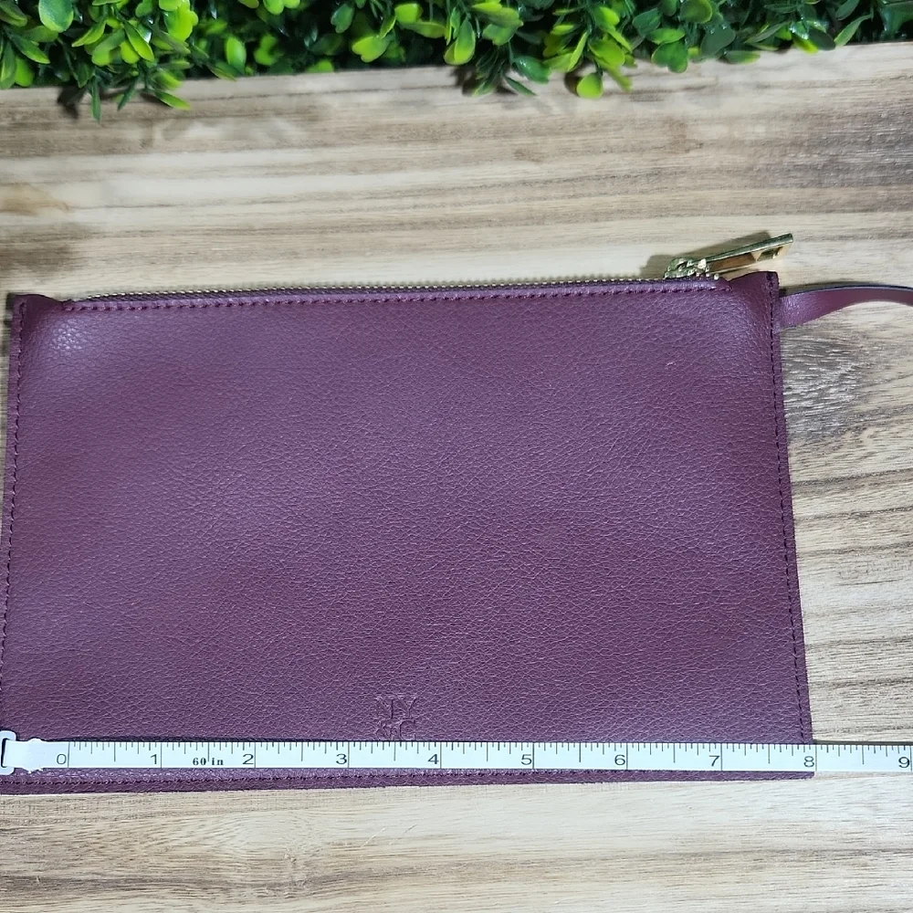 New York & Company Purple Leather Wristlet XL - Picture 10 of 14